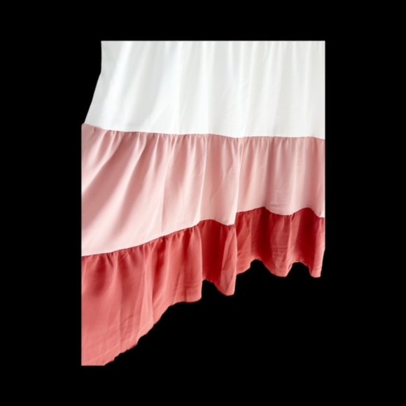 SHEIN VCAY Color Block XL NWOT Flounce Sleeve High Waist Dress CUTE! - Picture 3 of 9